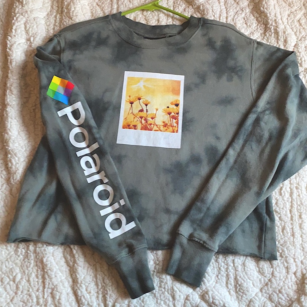 Polaroid cropped sweatshirt